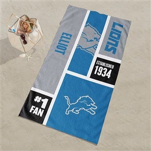 Detroit Lions NFL Personalized 30x60 Beach Towel - 35251D