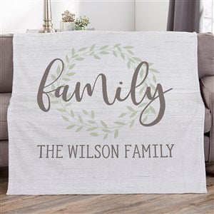Family Wreath Personalized 50x60 Plush Fleece Blanket - 35327