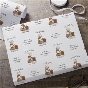 Parent  Child Deer Personalized Wrapping Paper Roll - 18ft Roll - 35338-L