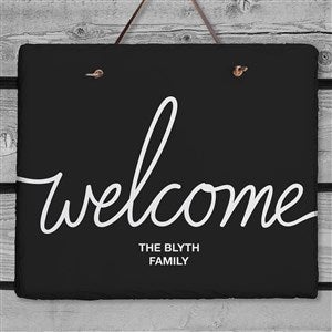 Hello & Welcome Personalized Slate Plaque - 35343