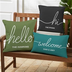 Welcome To Our Porch Personalized Lumbar Throw Pillow - 20877941