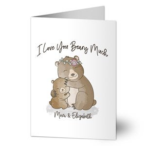 Parent  Child Bear Personalized Greeting Card - 35370
