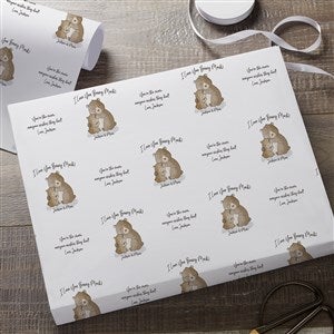 Parent  Child Bear Personalized Wrapping Paper Roll - 6ft Roll - 35371