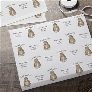 Parent  Child Bear Personalized Wrapping Paper Sheets - Set of 3 - 35371-S
