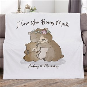 Parent & Child Bear Personalized 60x80 Plush Fleece Blanket - 35386-L