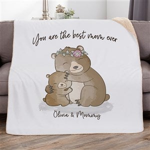 Parent  Child Bear Personalized 50x60 Sherpa Blanket - 35386-S