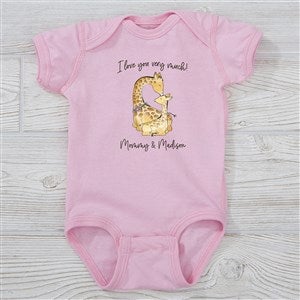 Parent  Child Giraffe Personalized Baby Bodysuit - 35455-CBB