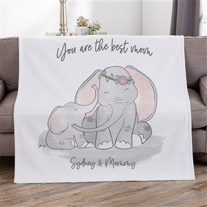 Parent  Child Elephant Personalized 50x60 Sweatshirt Blanket - 35473-SW