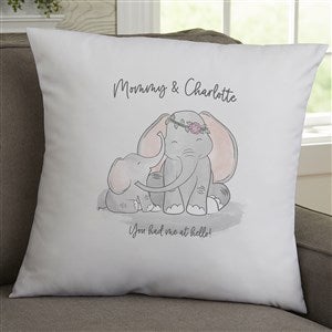 Parent  Child Elephant Personalized 18x18 Throw Pillow - 35474-L