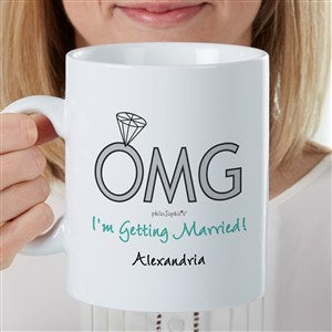 OMG Im Getting Married philoSophies® Personalized 30 oz. Oversized Coffee Mug - 35492