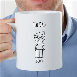 Stick Characters For Him Personalized 30 oz. Oversized Coffee Mug - 35525