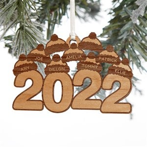 2022 Personalized Natural Wood Ornament - 35547-N