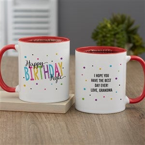 Bold Birthday Personalized Coffee Mug 11oz Red - 35605-R