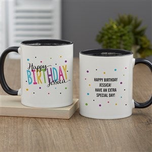 Bold Birthday Personalized Coffee Mug 11oz Black - 35605-B