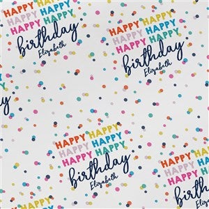 Happy Happy Birthday Personalized Wrapping Paper Roll