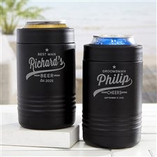 Groomsman Brewing Co. Personalized Stainless Insulated Can Holder - 35626