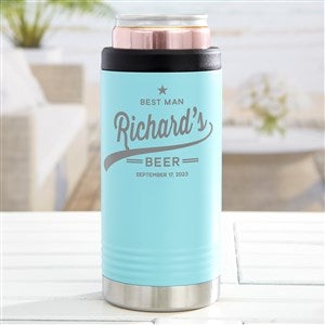 Groomsman Brewing Co. Stainless Insulated Skinny Can Holder - Teal - 35628-T