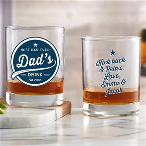 Dads Brewing Company Personalized Printed Whiskey Glass - 35642