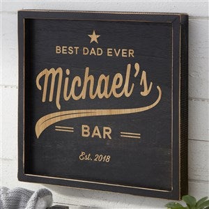 Dads Brewing Company Personalized Wood Frame Wall Art 12x12 - 35643-12x12