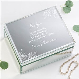 To My Daughter Engraved Mirrored Jewelry Box- Large - 35690-L