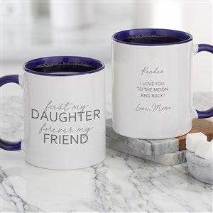 First My Daughter Personalized Coffee Mug 11 oz.- Blue - 35701-BL