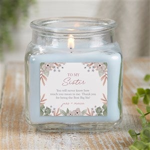 My Sister Personalized 10 oz. Linen Candle Jar - 35741-10CW