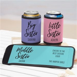 Sisters Forever Personalized Beer Can  Bottle Wrap - 35751