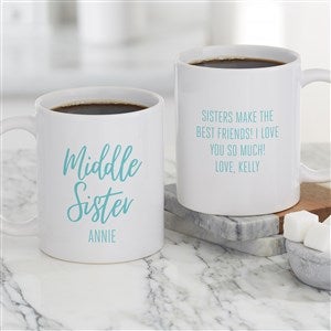 Sisters Forever Personalized Coffee Mug 11 oz.- White - 35760-S