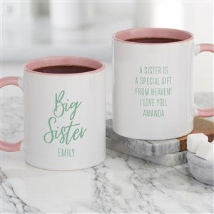 Sisters Forever Personalized Coffee Mug 11 oz.- Pink - 35760-P