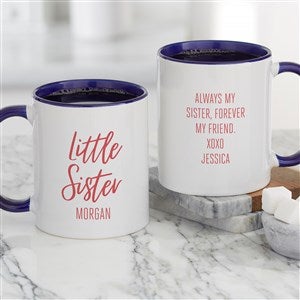Sisters Forever Personalized Coffee Mug 11 oz.- Blue - 35760-BL
