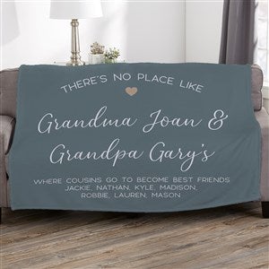 No Place Like Personalized Grandparents 50x60 Plush Fleece Blanket - 35781-F