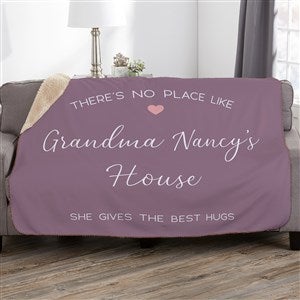 No Place Like Personalized Grandparents 50x60 Sherpa Blanket - 35781-S