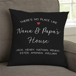 No Place Like Personalized Grandparents 14x14 Velvet Throw Pillow - 35786-SV