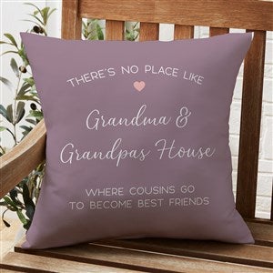 No Place Like Personalized Outdoor Throw Pillow - 20x20 - 35789-L