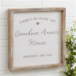 No Place Like Whitewashed Barnwood Frame Wall Art- 12x 12 - 35794W-12x12