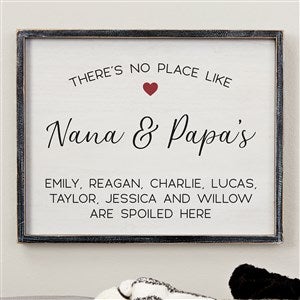 No Place Like Personalized Blackwashed Wall Art 14x18 - 35794B-14x18