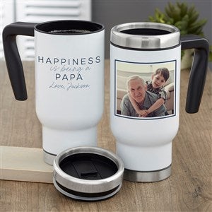 Happiness is Being a Grandparent Personalized 14 oz. Photo Commuter Travel Mug - 35804