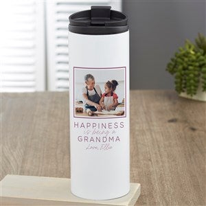 Happiness is Being a Grandparent Personalized 16 oz. Photo Travel Tumbler - 35805