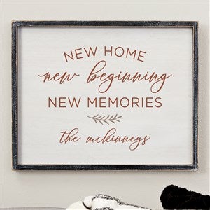 New Home, New Memories Blackwashed Barnwood Frame Wall Art - 14x18 - 35833B-14x18