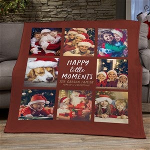 Happy Little Moments Personalized 50x60 Plush Fleece Photo Blanket - 35844-F