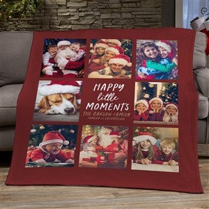 Happy Little Moments Personalized 60x80 Plush Fleece Photo Blanket - 35844-FL