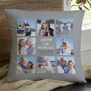 Happy Little Moments Personalized 18 Photo Throw Pillow - 35845-L