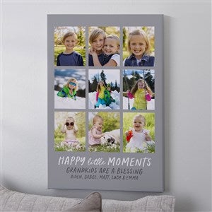 Happy Little Moments Personalized Photo Canvas Print - 16 x 24 - 35846-16x24