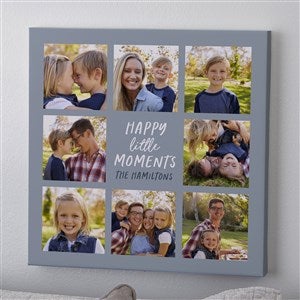 Happy Little Moments Personalized Photo Canvas Print - 12 x 12 - 35846-12x12