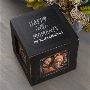 Personalized Photo Cubes - Happy Little Moments - Black - 35847-B