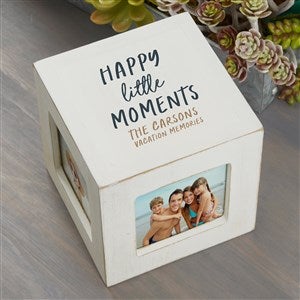 Personalized Photo Cubes - Happy Little Moments - White - 35847-W