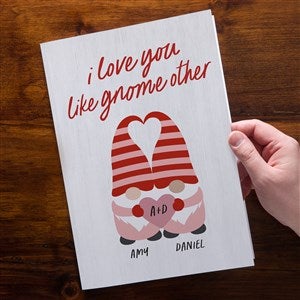 Gnome Personalized Valentines Day Oversized Greeting Card - 35855
