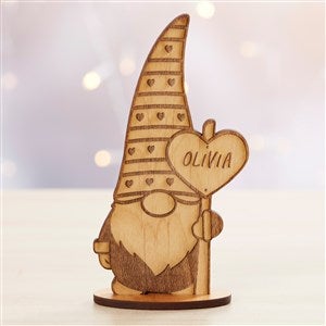 Personalized Natural Wood Valentines Day Gnome - 35858-N