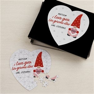 Gnome Personalized Valentines Day Mini Heart Puzzle - 35859