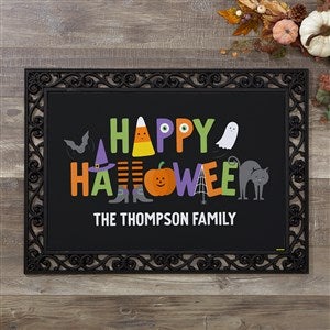 Trick or Treat Icons Personalized Doormat- 18x27 - 35880